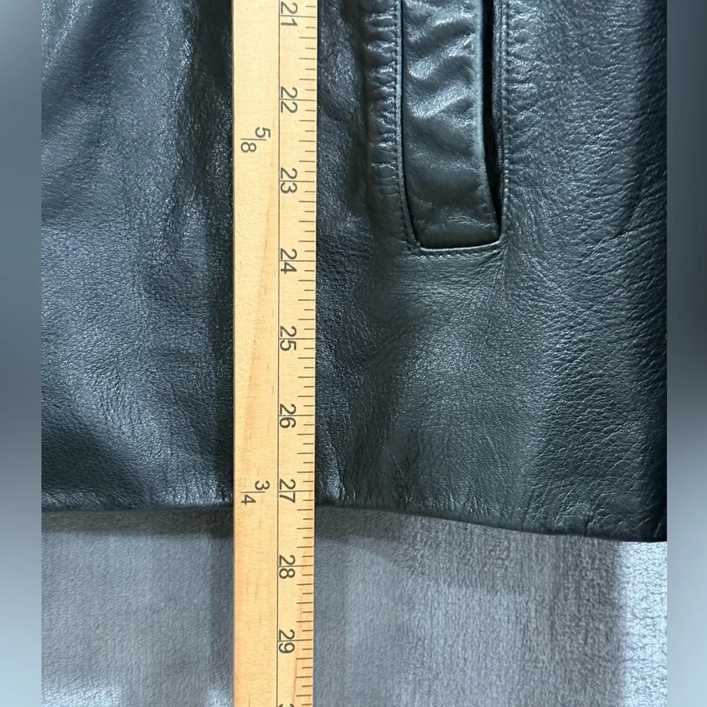Vintage Banana Republic 100% Genuine Leather Black Bomber Jacket Men’s Size XL